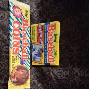 Topps Yellow Baseball Coins & Sticker Pack Duo